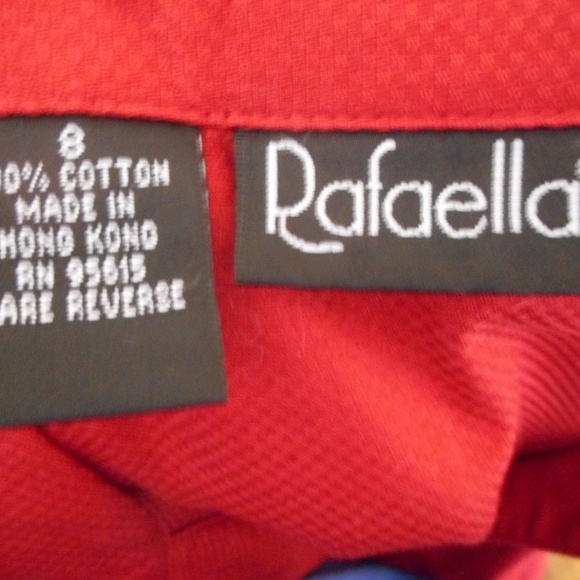 Rafaella Size 8 Burgundy Button Front shirt blouse - Picture 3 of 5